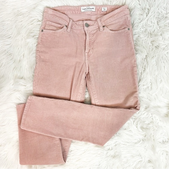 LUCKY BRAND PINK CORDUROY LOLITA SKINNY MID RISE PANTS WOMENS SZ 2 - Picture 5 of 7